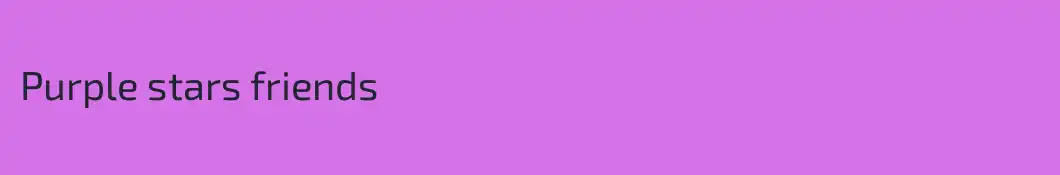 Purple stars friends